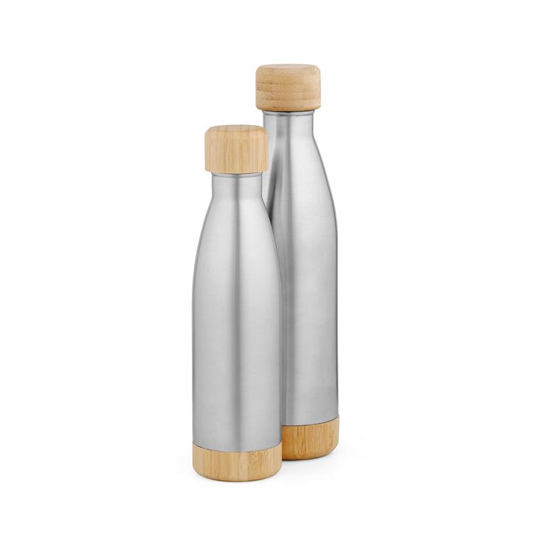 Garrafa em Aço Inox com Tampa em Bambu 800 mL Josenildo Personalizado