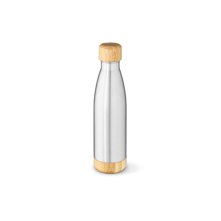 Garrafa em Aço Inox com Tampa em Bambu 550 ml Sonia Personalizado