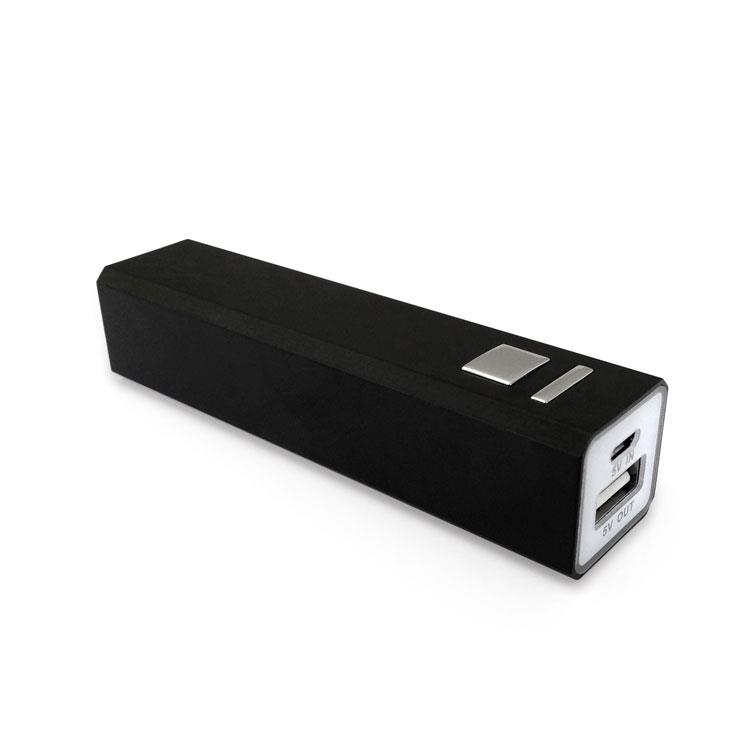 Carregador Portátil / Power bank metálico com cabo USB/micro-USB personalizado