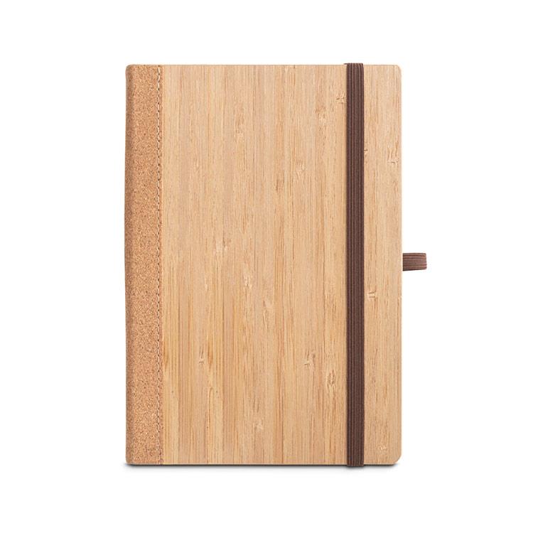 Caderno A5 Personalizado com Capa de Bambu e Cortiça