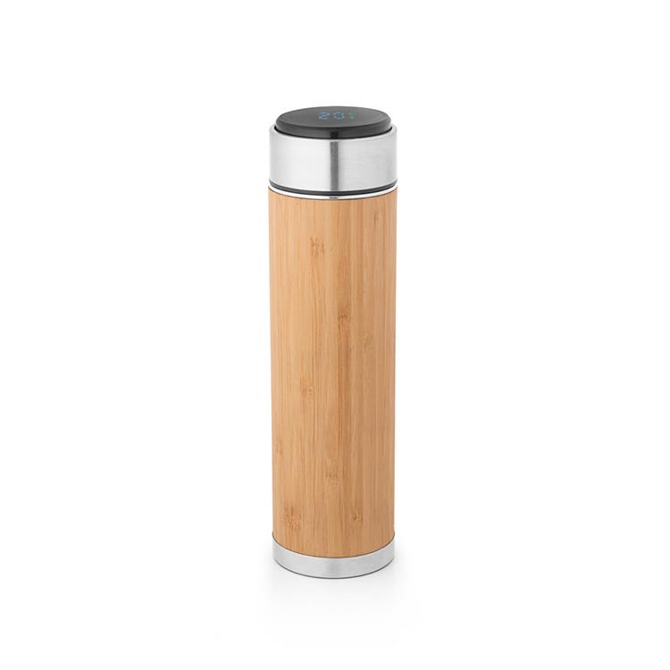 Squeeze Térmico em Aço Inox Reciclado e Bambu Personalizado