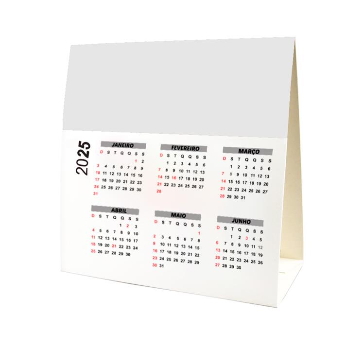 Calendário triangular de mesa personalizado